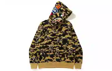 A BATHING APE Shark Camo Full Zip Hoodie