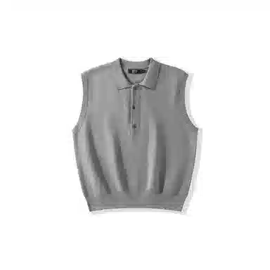 我是大卫 纯色无袖学院风马甲毛衣针织衫 男女同款