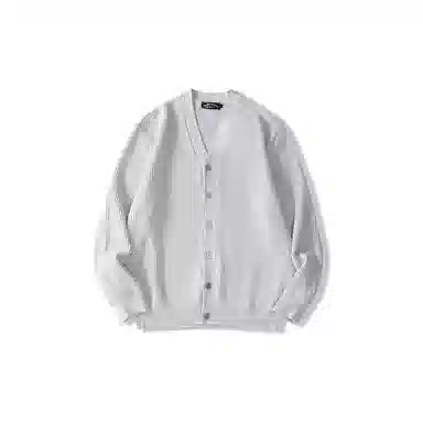 我是大卫 基础款单排扣开衫落肩保暖慵懒风长袖针织衫 男女同款