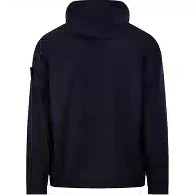 Stone Island SS25 Phantom Nylon Hooded Zip Jacket Black