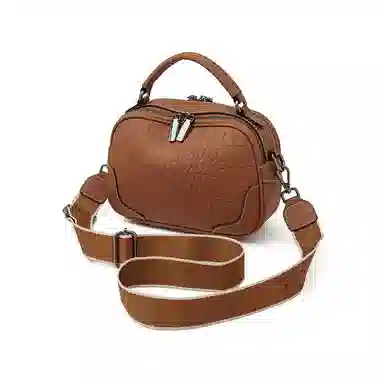 老人头 法式时尚百搭小众 牛皮拼合成革 手提包 女款 多色