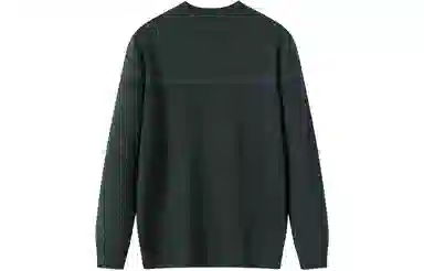 恒源祥 半高领花版纯色纯羊毛针织毛衣 男款