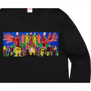 Supreme Gilbert x George DEATH AFTER LIFE L/S Tee Black