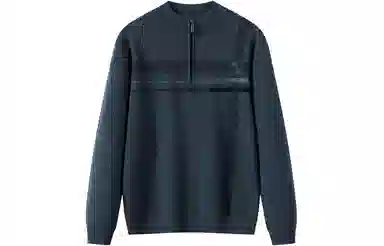 恒源祥 条纹半高领套头毛衣 男款