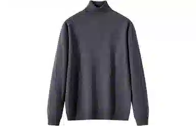 恒源祥 纯色高领针织毛衣 男款