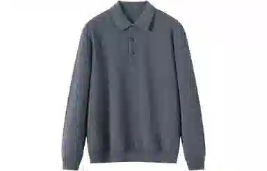 恒源祥 针织时尚翻领纯色毛衣 男款