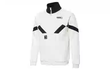 Puma Logo Knit Jacket White