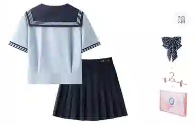 东鲸岁时记 学院风海军领短袖上衣通勤舒适半身裙制服 女款 薄荷绿