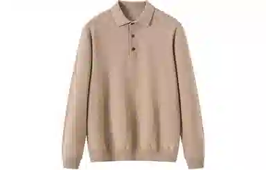 恒源祥 针织时尚翻领纯色毛衣 男款