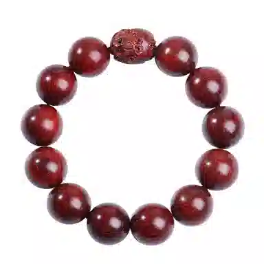 木盛缘 【解压发财貔貅】新中式国潮吞金兽招财纳福财源滚滚高油高密佛珠貔貅文玩单圈 紫檀属 手串 男女同款情侣款