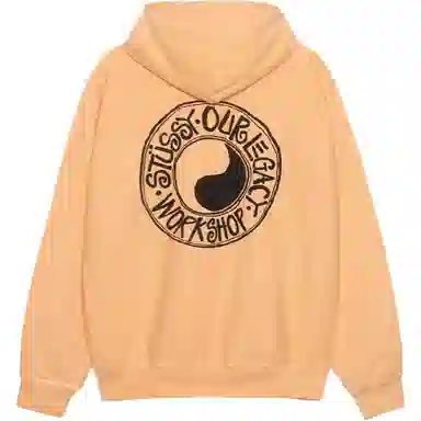 Stussy x OUR LEGACY FW24 WORK SHOP BUANA HOODIE PIGMENT DYED logo