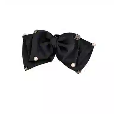 水中玉 气质珍珠蝴蝶结抓夹女高级感后脑勺盘发发卡鲨鱼夹子 发夹 女款