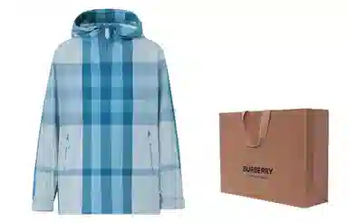 Burberry Hooded Jacket Light Blue