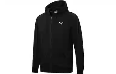 Puma Ess Logo Hoodie Jacket Black