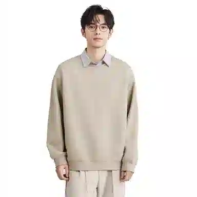 独驰 假两件翻领设计感套头卫衣 男款