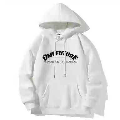 【dme】 美式设计款个性字母印花宽松连帽百搭休闲青少年中性风卫衣 男女同款