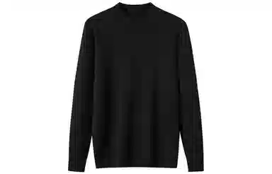 恒源祥 厚款半高领纯色针织毛衣 男款