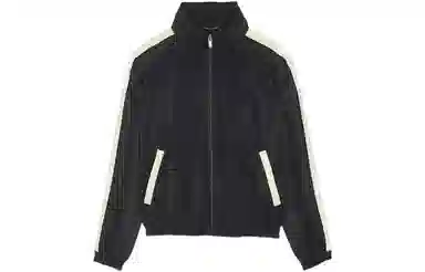 Saint Laurent SS22 Striped Zip Jacket Black