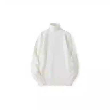 我是大卫 纯色高领宽松休闲百搭针织衫 男女同款