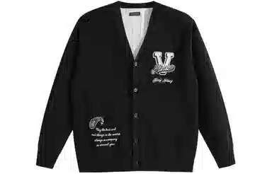 PEACEBIRD MEN SS24 CNY Knit Cardigan Black Grey