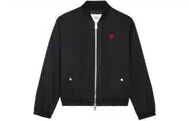 AMIPARIS FW21 Logo Embroidered Bomber Jacket Black