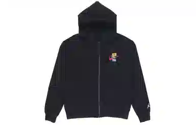 Air Jordan Logo Hoodie Jacket Black