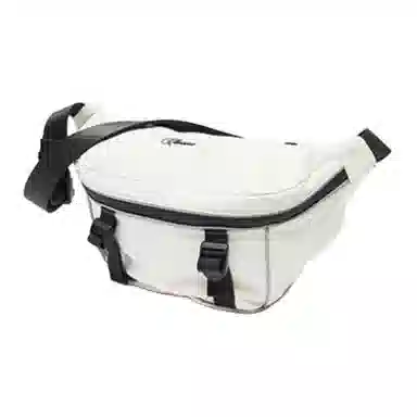 三福 反光条立体 织物 胸包 中号 女款 大红/象牙白/黑色