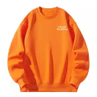 大卫贝肯 美式复古简约宽松休闲圆领长袖卫衣 男女同款 西瓜粉