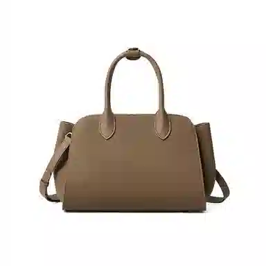 红蜻蜓 时尚大容量托特通勤百搭凯莉单肩斜挎流行优雅高档 牛皮革 手提包 常规 女款 大象灰