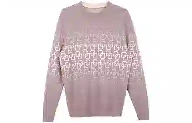 才子 圆领撞色提花休闲毛衣 男款