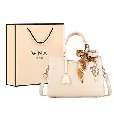 维尼奥 品牌国风提花刺绣妈妈包高颜值时尚气质休闲百搭女包简约新中式通勤托特包 合成革 手提包单肩斜挎 常规 女款 白色