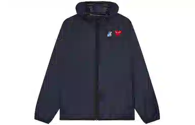CDG Play x K-Way Zip Jacket Navy Logo