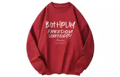 BOTH PLAY Dopamine Letter Print Sweatshirt