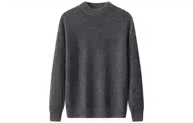 恒源祥 纯羊毛加厚半高领针织长袖毛衣 男款