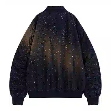 曲韩 飞行美式户外休闲潮牌满天星上衣夹克外套 男女同款