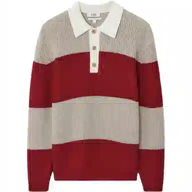 COS Knit Polo Long Sleeve