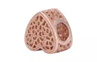 Pandora Romantic Heart Charm Rose Gold