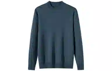 恒源祥 厚款半高领纯色针织毛衣 男款