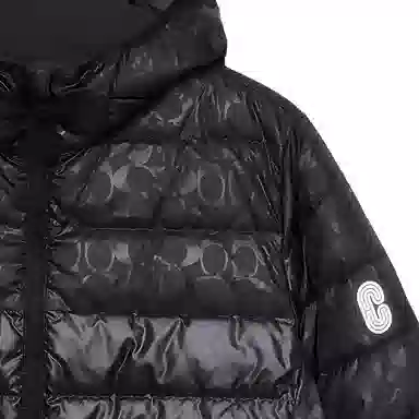 COACH FW22 Down Jacket Hoodie Black