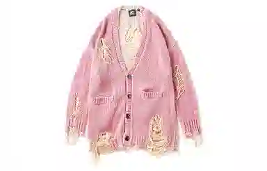 STARTER V-Neck Knit Cardigan Pink