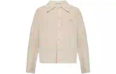 Acne Studios SS24 Long Sleeve Polo Sweater Beige