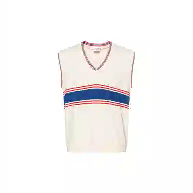 CELINE V-Neck Sweater In Striped Wool V