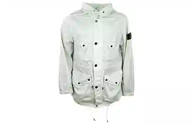 Stone Island SS21 Hooded Jacket Beige