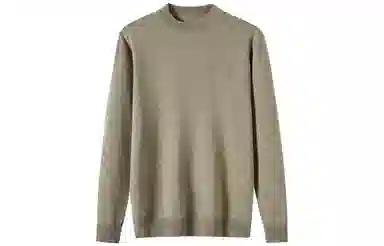 恒源祥 厚款半高领纯色针织毛衣 男款