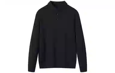 恒源祥 纯色翻领套头休闲毛衣 男款