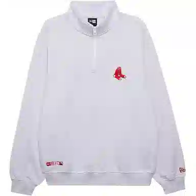 New Era Boston Red Sox Half-Zip Sweatshirt Grey