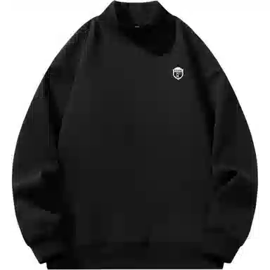 星际者 美式纯色学院风款宽松休闲基础款柔软亲肤通勤百搭时尚户外潮流重磅套头打底内搭半高领卫衣 男女同款