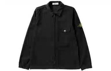 Stone Island Recycled Cotton Jacket Black