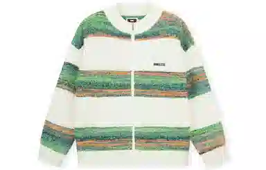 BONELESS Zip Cardigan Embroidered Loose Knit