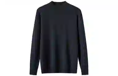 恒源祥 厚款半高领纯色针织毛衣 男款